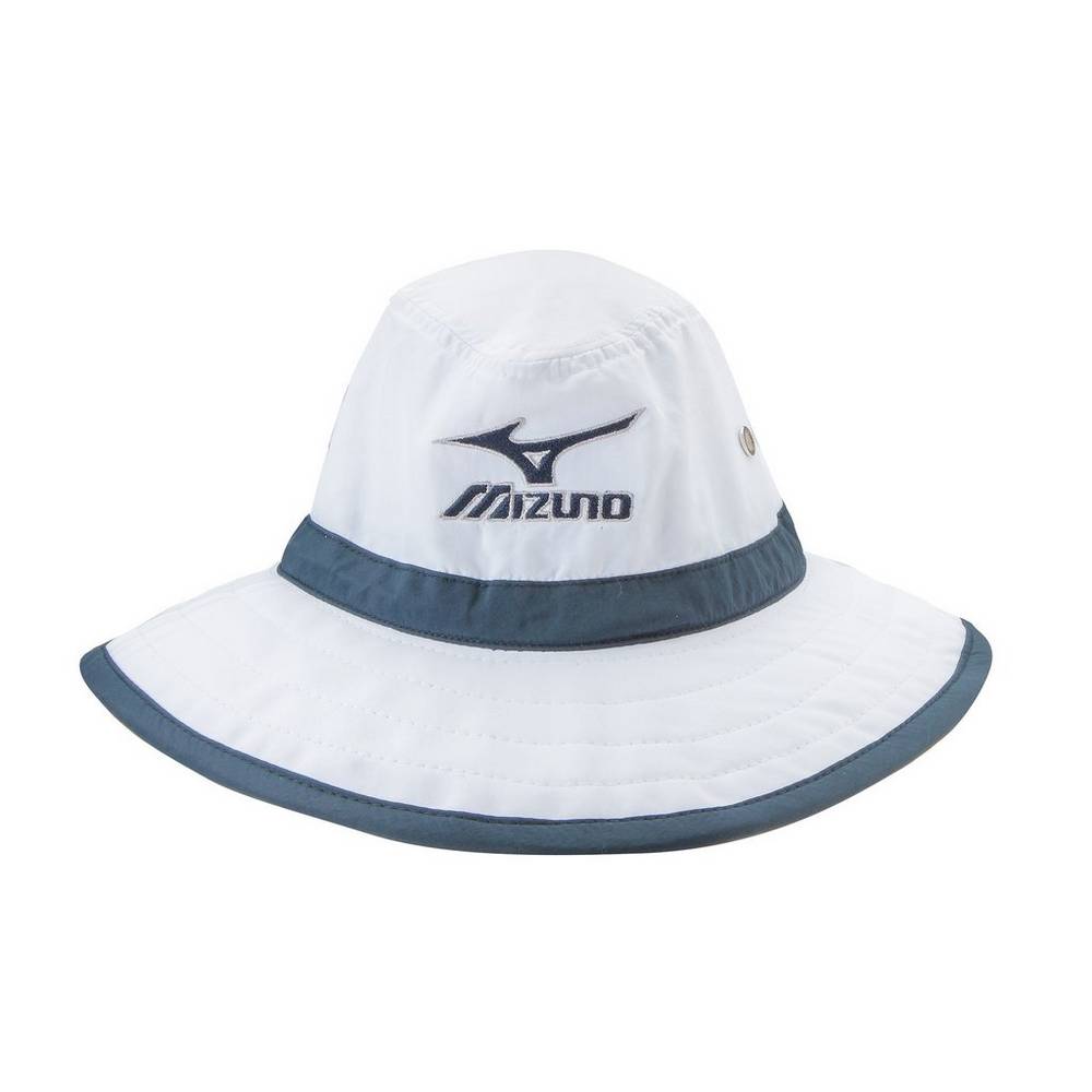 Mizuno Women's Large Brim Sun Golf Hat White/Navy (260287-JBL)